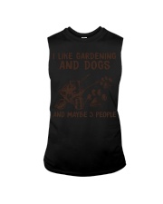 I LIKE GARDENING AND DOGS AND MAYBE 3 PEOPLE Sleeveless Tee tile