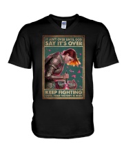 IT AIN'T OVER UNTIL GOD V-Neck T-Shirt tile