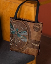 Hippie Girl Leather Pattern Print All-over Tote aos-all-over-tote-lifestyle-front-02