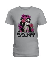 IN OCTOBER WE WEAR PINK Ladies T-Shirt tile