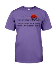 AND I THINK TO MYSELF WHAT A WONDERFUL WORLD Premium Fit Mens Tee tile
