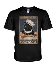 I JUST BAKE YOU SOME SHUT THE FUCUPCAKE V-Neck T-Shirt tile