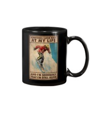 SOMETIME I LOOK BACK AT MY LIFE Mug tile