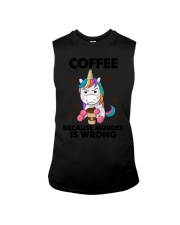 COFFEE BECAUSE MURDER IS WRONG Sleeveless Tee tile