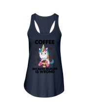 COFFEE BECAUSE MURDER IS WRONG Ladies Flowy Tank tile
