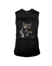 BARBECUE BECAUSE MURDER IS WRONG Sleeveless Tee tile