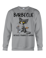 BARBECUE BECAUSE MURDER IS WRONG Crewneck Sweatshirt tile