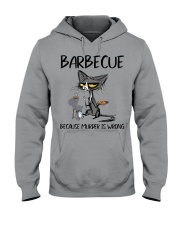 BARBECUE BECAUSE MURDER IS WRONG Hooded Sweatshirt tile