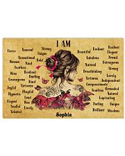 BREAST CANCER - I AM - CUSTOM NAME 24x16 Poster front