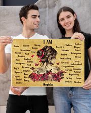 BREAST CANCER - I AM - CUSTOM NAME 24x16 Poster poster-landscape-24x16-lifestyle-21
