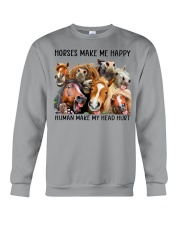 HORSES MAKE ME HAPPY Crewneck Sweatshirt tile