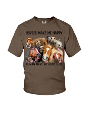 HORSES MAKE ME HAPPY Youth T-Shirt tile