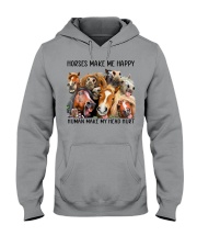 HORSES MAKE ME HAPPY Hooded Sweatshirt tile