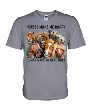 HORSES MAKE ME HAPPY V-Neck T-Shirt tile