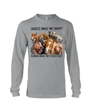 HORSES MAKE ME HAPPY Long Sleeve Tee tile