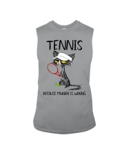 TENNIS BECAUSE MURDER IS WRONG Sleeveless Tee tile