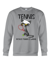TENNIS BECAUSE MURDER IS WRONG Crewneck Sweatshirt tile