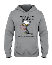 TENNIS BECAUSE MURDER IS WRONG Hooded Sweatshirt tile