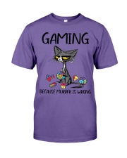 GAMING BECAUSE MURDER IS WRONG Premium Fit Mens Tee tile