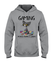GAMING BECAUSE MURDER IS WRONG Hooded Sweatshirt tile