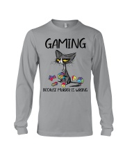 GAMING BECAUSE MURDER IS WRONG Long Sleeve Tee tile