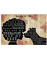 DOG AND GIRL - CUSTOM NAME 24x16 Poster front