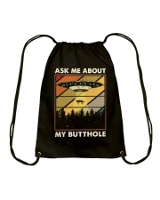 ASK ME ABOUT MY BUTTHOLE Drawstring Bag tile