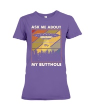ASK ME ABOUT MY BUTTHOLE Premium Fit Ladies Tee tile