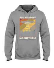 ASK ME ABOUT MY BUTTHOLE Hooded Sweatshirt tile