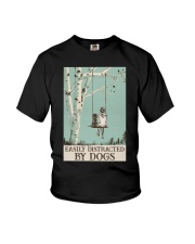 EASILY DISTRACTED BY DOG Youth T-Shirt tile