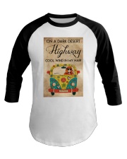 IN THE DARK DESERT HIGHWAY Baseball Tee tile
