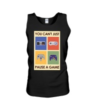 YOU CAN'T JUST PAUSE A GAME Unisex Tank tile