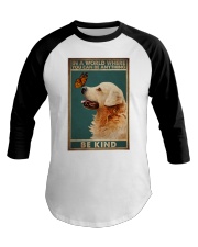 GOLDEN RETTERIVER - BE KIND Baseball Tee tile