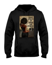 EASILY DISTRACTED BY MUSIC AND FITNESS Hooded Sweatshirt tile