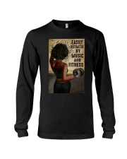 EASILY DISTRACTED BY MUSIC AND FITNESS Long Sleeve Tee tile