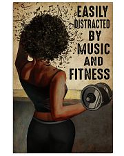 EASILY DISTRACTED BY MUSIC AND FITNESS 11x17 Poster front