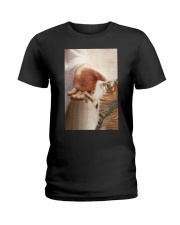 CAT - JESUS Ladies T-Shirt tile