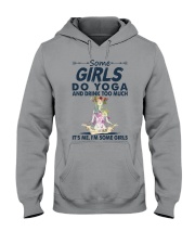 SOME GIRL DO YOGA AND DRINK TOO MUCH Hooded Sweatshirt tile