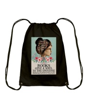 BOOKS GIVE A SOUL TO THE UNIVERSE Drawstring Bag tile