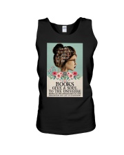 BOOKS GIVE A SOUL TO THE UNIVERSE Unisex Tank tile