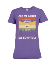 ASK ME ABOUT MY BUTTHOLE Premium Fit Ladies Tee tile