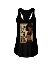 YOU DON'T STOP LIFTING WHEN YOU GET OLD Ladies Flowy Tank tile