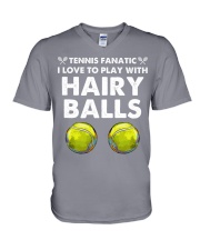 TENNIS FANATIC V-Neck T-Shirt tile