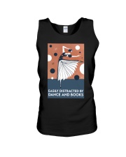 EASILY DISTRACTED BY DANCE AND BOOKS Unisex Tank tile