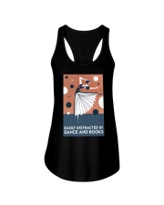 EASILY DISTRACTED BY DANCE AND BOOKS Ladies Flowy Tank tile