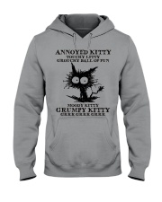ANNOYED KITTY TOUCHY LITTY GROUCHY BALL OF FUN Hooded Sweatshirt tile