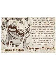 SLOTH - I LOVE YOU THE MOST - CUSTOM NAME 24x16 Poster front