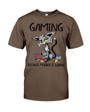 GAMING BECAUSE MURDER IS WRONG Classic T-Shirt tile