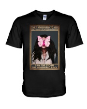 breast cancer0908-05 V-Neck T-Shirt tile