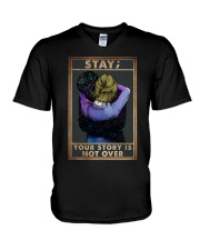 STAY YOUR STORY IS NOT OVER V-Neck T-Shirt tile